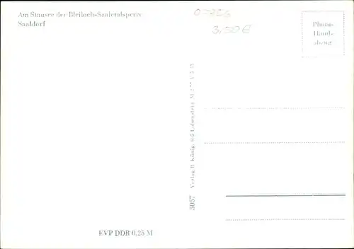 Ak Saaldorf Bad Lobenstein in Thüringen, Am Stausee der Bleiloch Saaletalsperre, Ort