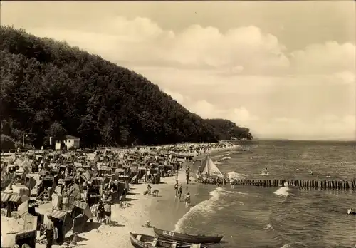 Ak Ostseebad Sellin auf Rügen, Badestrand