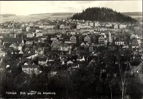 Ak Pößneck in Thüringen, Blick gegen die Altenburg