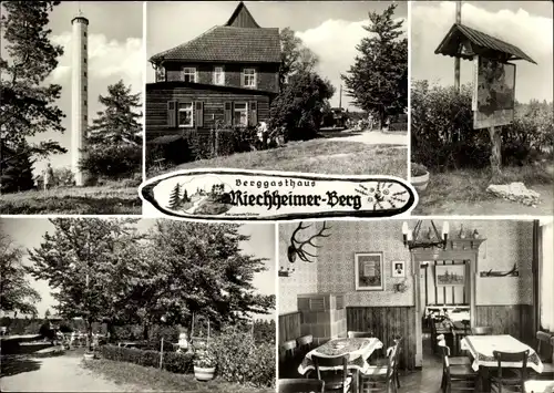 Ak Riechheim Elleben in Thüringen, Riechheimer Berg, Berggasthaus, Inneres