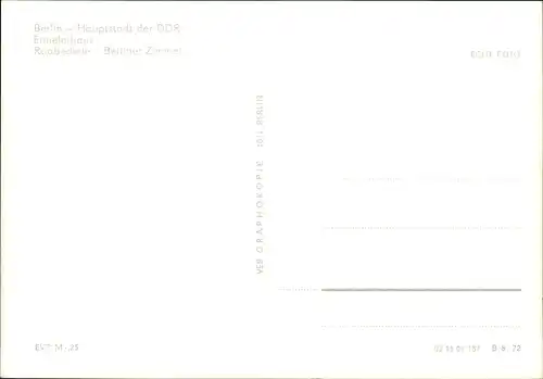 Ak Berlin Mitte, Ermelerhaus, Raabediele, Berliner Zimmer