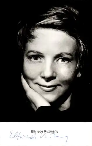 Ak Schauspielerin Elfriede Kuzmany, Portrait, Autogramm
