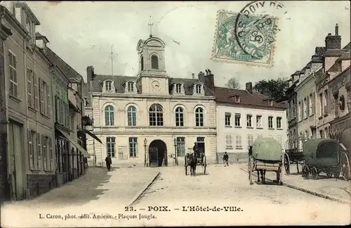 Ak Poix Somme, Rathaus
