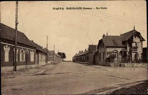 Ak Marcelcave Somme, Rue Haute