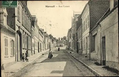 Ak Moreuil Somme, Rue Carnot