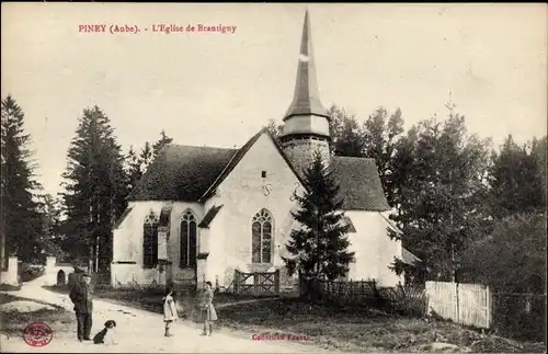 Ak Piney Aube, Die Kirche von Brantigny