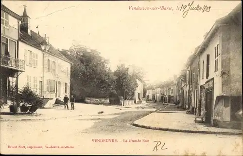 Ak Vendeuvre sur Barse Aube, La Grande Rue