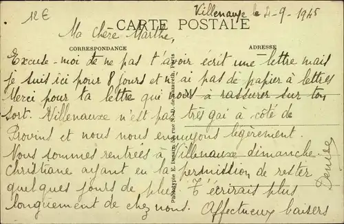 Ak Villenauxe la Grande Aube, Schlossplatz