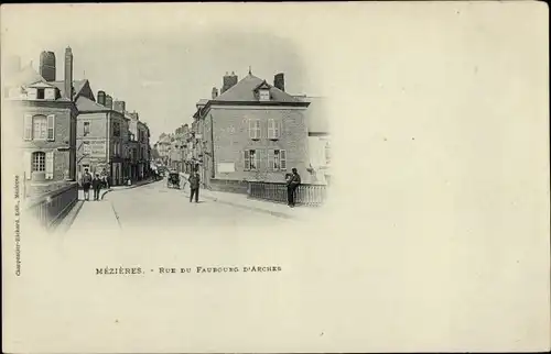 Ak Mézières Ardennes, Rue du Faubourg d&#39;Arches