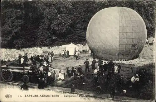 Ak Saint Cyr l&#39;Ecole Yvelines, Sapeurs Aerostiers