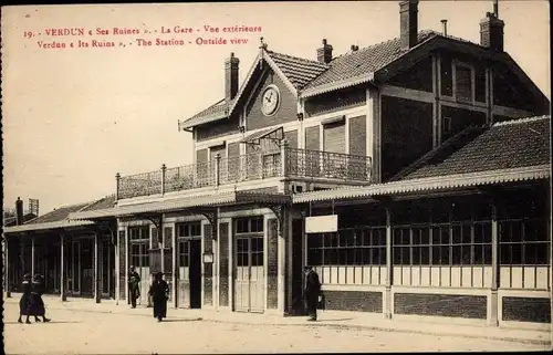 Ak Verdun-Meuse, La Gare, Außenansicht