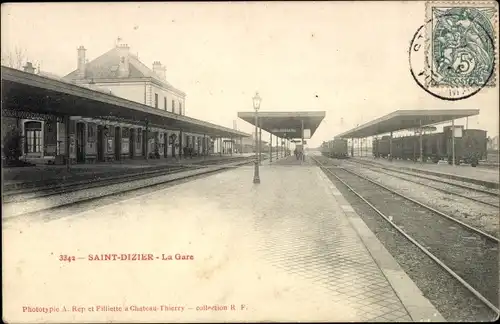 Ak Saint Dizier Lorraine Meuse, La Gare