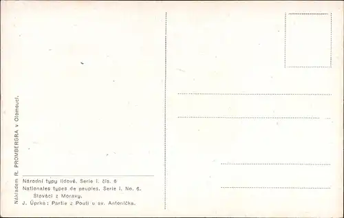 Künstler Ak Uprka, J., Partie z Pouti u Sv. Antonicka