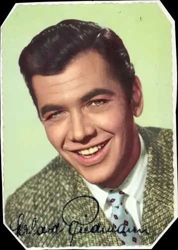 Ak Schauspieler Gerhard Riedmann, Portrait, Autogramm