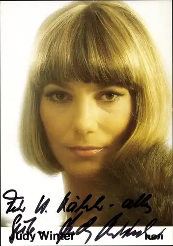 Ak Sängerin Judy Winter, Portrait, Autogramm