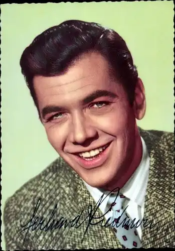 Ak Schauspieler Gerhard Riedmann, Portrait, Autogramm