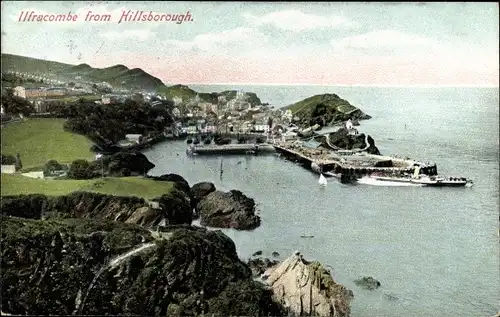 Ak Ilfracombe Devon England, from Hillsborough