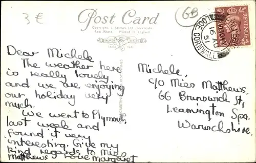 Ak Polperro Cornwall, The Harbour Mouth and Peak Rock