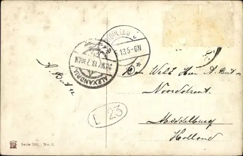 Künstler Ak Perlberg, F., Betende Männer in der Wüste, Maghreb, Kamel