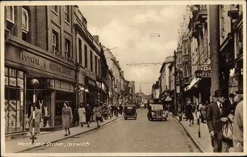 Ak Ipswich Suffolk England, Westgate Street