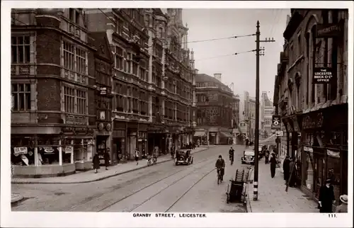 Ak Leicester East Midlands England, Granby Street