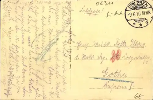 Ak Bad Anna Helbra in Sachsen Anhalt, Ruderpartie, Haus, Abhang