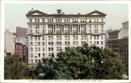 Ak New York City USA, New York University, Washington Square
