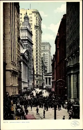 Ak New York City USA, Broad Street