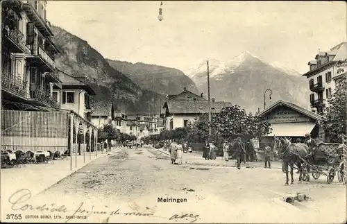 Ak Meiringen Kanton Bern Schweiz, Teilansicht