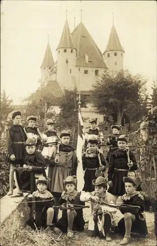 Foto Ak Thun Kanton Bern Schweiz, Bogenschützen Thun, Ausschiesset 1912