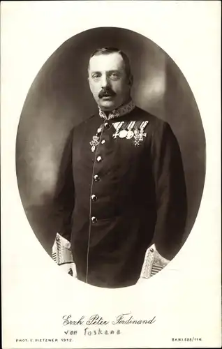 Ak Erzherzog Peter Ferdinand von Österreich-Toskana, Portrait, Orden