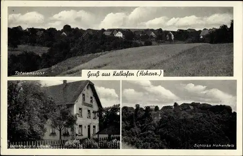 Ak Kalkofen Hohenfels bei Stockach Hohenzollern, Gasthaus zum Löwen, Schloss Hohenfels