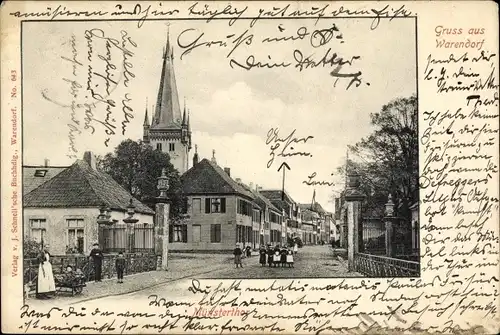 Ak Warendorf im Münsterland, Münstertor