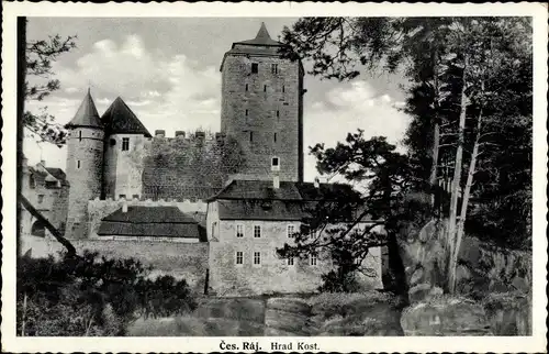 Ak Podkost Reg. Königgrätz, Hrad Kost, Burg Kost
