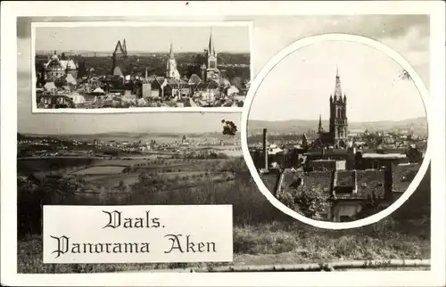 Ak Vaals Aken Limburg, Panorama, Kirchtürme, Landschaft