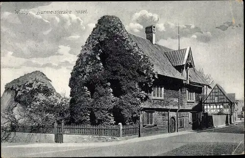 Ak Visby Wisby Schweden, Burmeisterska huset