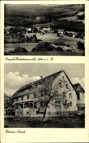Ak Kappel Lenzkirch im Schwarzwald, Pension Emil Straub, Gesamtansicht