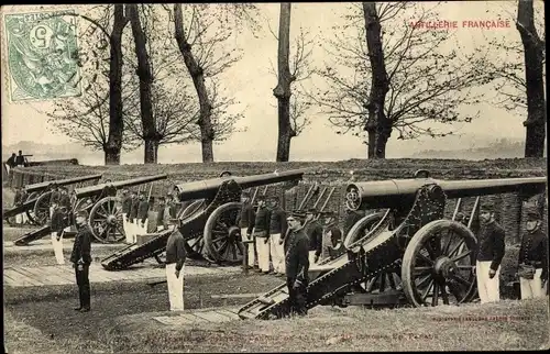 Ak Französische Armee, Artillerie, Geschütze