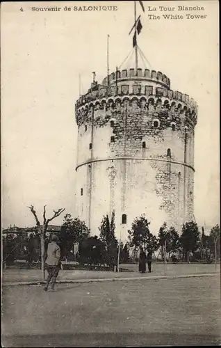 Ak Thessaloniki Griechenland, Weißer Turm