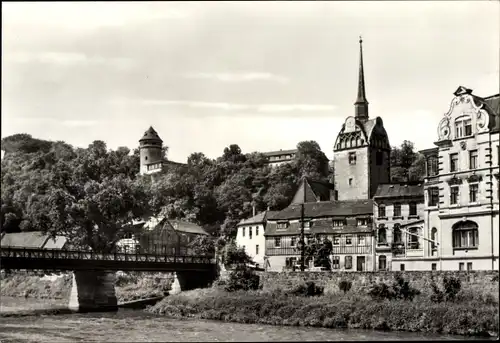 Ak Untermhaus Gera in Thüringen, Marienkirche, Schloss Osterstein, Terrassencafe