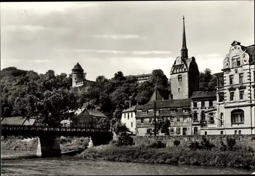 Ak Untermhaus Gera in Thüringen, Marienkirche, Schloss Osterstein, Terrassencafe