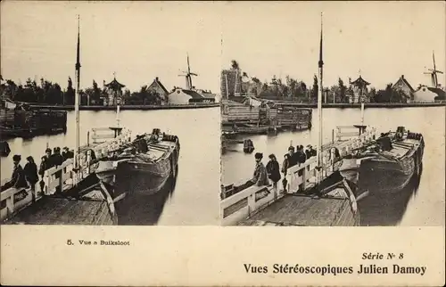 Stereo Ak Buiksloot Amsterdam, Hafen, Windmühle