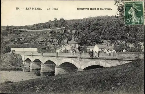 Ak Jarménil Lorraine Vosges, Pont