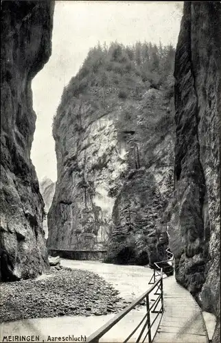 Ak Meiringen Kanton Bern, Aareschlucht