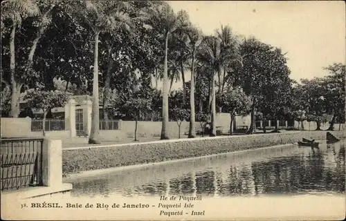 Ak Baie de Rio de Janeiro Brasilien, Paquetá Insel