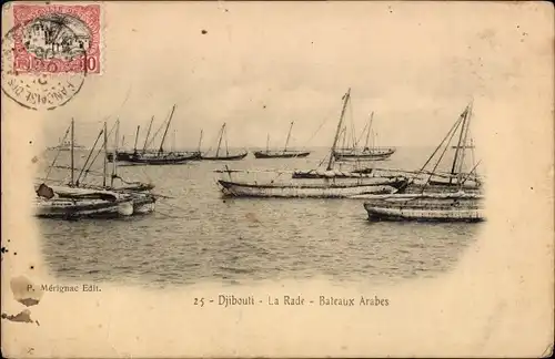 Ak Dschibuti, Hafen, arabische Boote