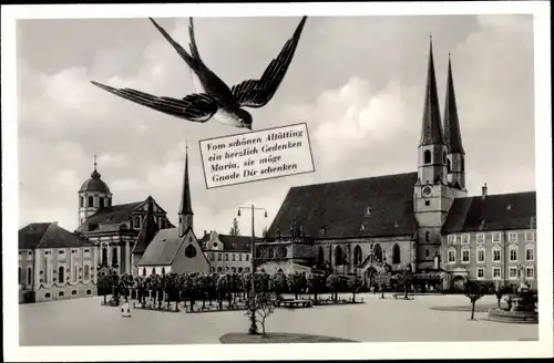 Ak Altötting in Oberbayern, Kapellplatz, Schwalbe