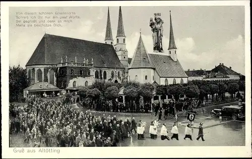 Ak Altötting Oberbayern, Prozession, Gnadenkapelle, Gnadenbild