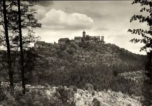 Ak Lutherstadt Eisenach in Thüringen, Wartburg, Blick auf die Westseite der Burg