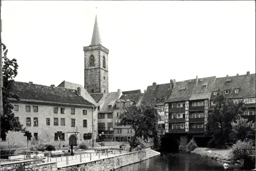 Foto Ak Erfurt in Thüringen, Krämerbrücke, Turm